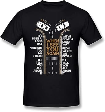 FAST & FURIOUS SEE YOU AGAIN Tシャツ ZHUGU Novelty See You Again Fast and Furious Paul Walker T